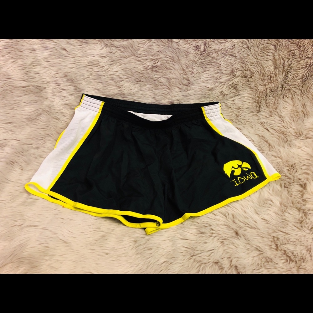 Iowa Hawkeye Black & Yellow Athletic Shorts